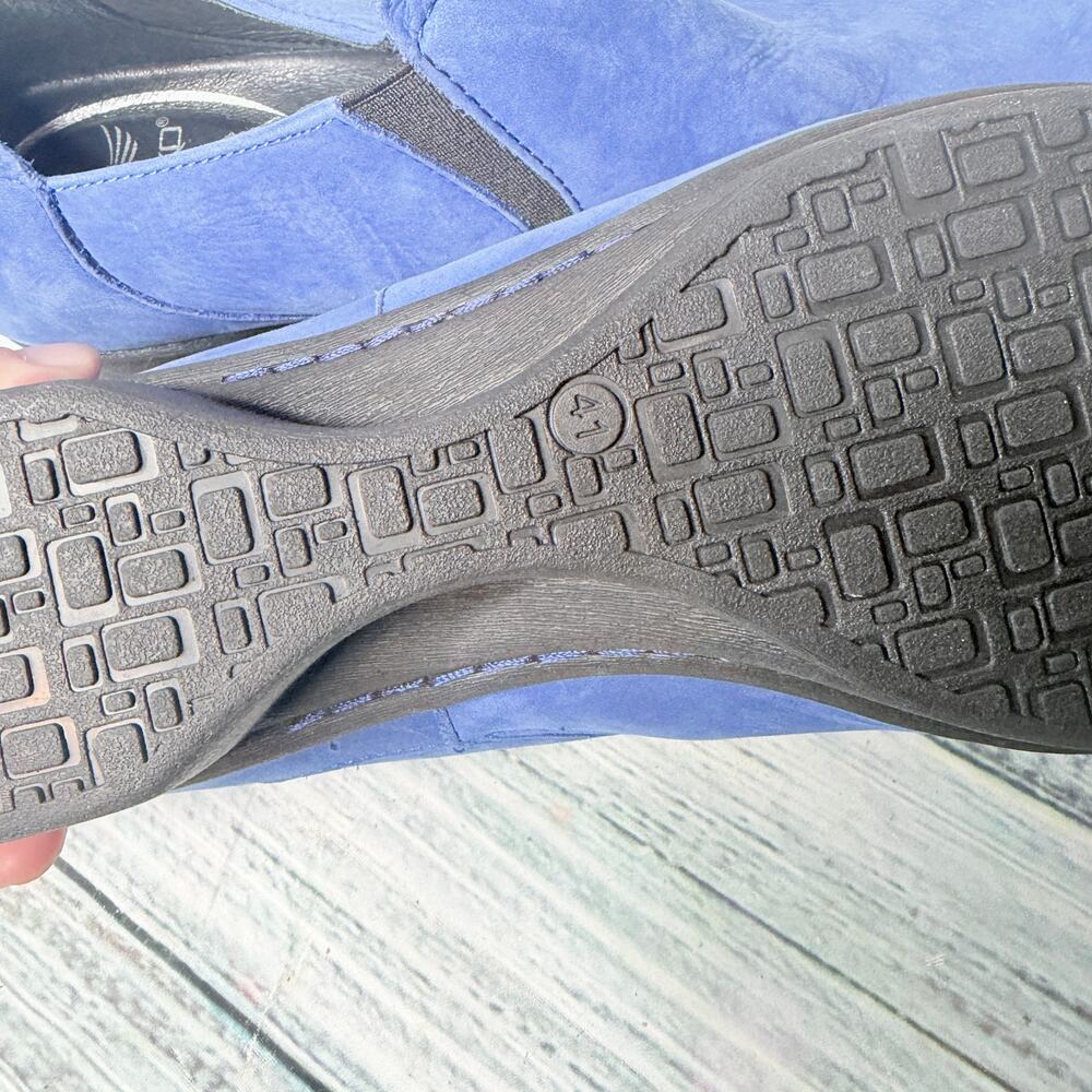 Dansko Blue Leather Slip On Shoes Womens 41 Comfort Work Loafers - Picture 4 of 4